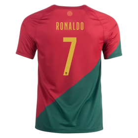 Portugal Ronaldo 7 Fodboldtrøjer Hjemmebanesæt World Cup 2022 Kort ærmer